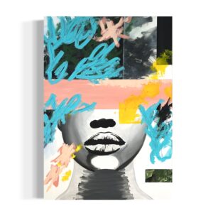 obraz do domu, obraz do salonu, duży obraz, japandi, obraz twarz kobiety, obraz twarz dziewczyny