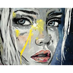 obraz do domu, obraz do salonu, duży obraz, japandi, obraz twarz kobiety, obraz twarz dziewczyny